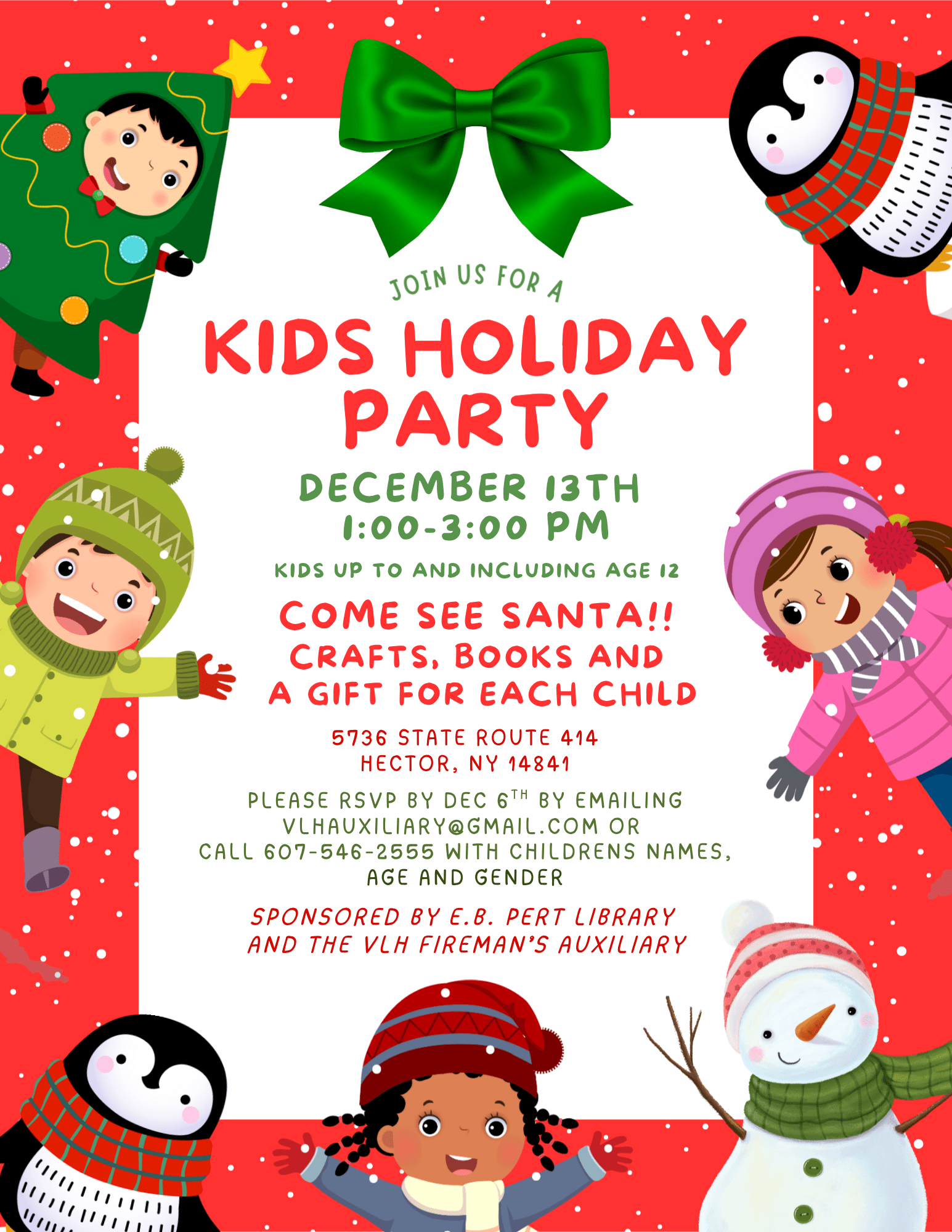 flyer for kids holiday party