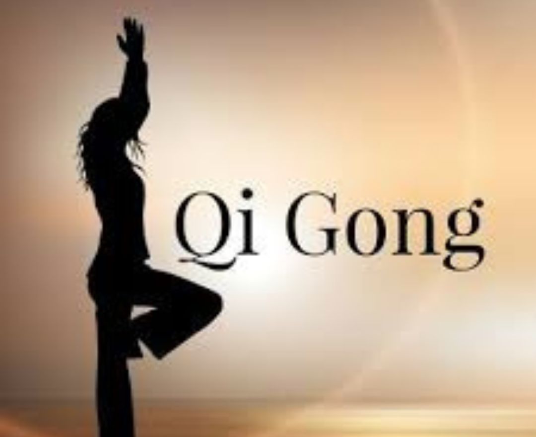 person in a qi-gong pose